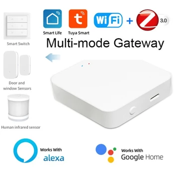 1 парче Tuya Zigbee Smart Gateway Hub Wifi Bluetooth Mesh Zigbee Gateway Sensor Smart Life Control Work