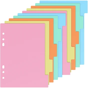 10 бр. Разделители за подвързване на табулатори Полупрозрачни многоцветни разделители за индекси на етикети за консумативи за канцеларски материали за преносими компютри