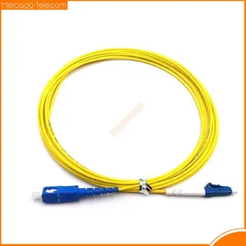 10PCS/Lot SC/ UPC-LC/ UPC Симплекс режим Оптичен кабел за кръпка 3.0mm FTTH оптичен джъмпер кабел