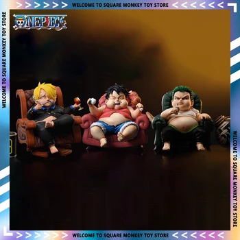 15cm едно парче фигура Luffy Sanji Roronoa Зоро аниме фигури седи мазнини къща серия фигурка статуя колекционерски модел играчка подарък