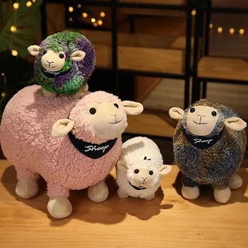 1pc 20/30/40cm сладък рок овце плюшени играчки пълнени животни агнешко плюши кукла мека възглавница бебе деца момичета Kawaii подарък за рожден ден