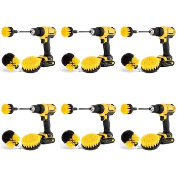 24Pcs Комбинирайте четка за пробиване Power Scrubbing Brush Drill Spin Scrubber Electric Cleaning Brush Fixing