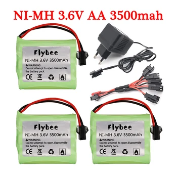 3.6V 3500mAh Ni-MH батерия AA играчки за дистанционно управление Автомобилни акумулаторни камиони Влакове Резервоари Дистанционно управление Играчка батерия и зарядно устройство