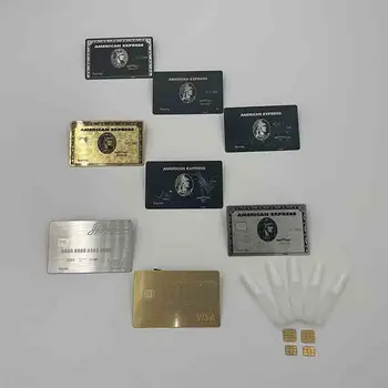  4428 лазерно рязане напреднали обичай висококачествена магнитна лента член черна метална кредитна карта