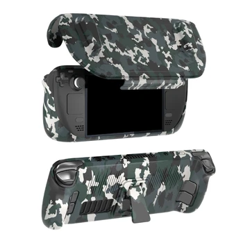587D Game Console Cover TPU Case with Front and Kickstand Gamepad Frame Bumper-