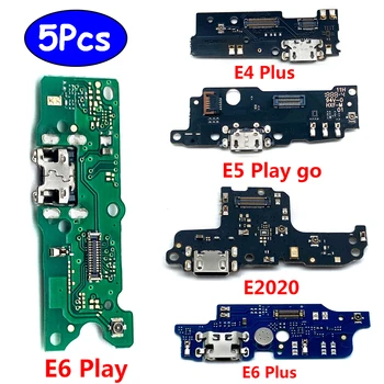5Pcs, NEW За Moto E7 E6S E4 E6 Plus E5 Play Go E 2020 USB порт за зареждане Dock Plug Socket Socket Jack Connector Charge Board Flex кабел