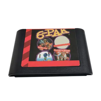 6-PAK MD Game Card за Mega Drive За Sega Genesis и за оригинална конзола