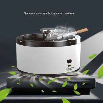 ABS интелигентен пепелник преносим бутон контрол разглобяема батерия захранва дома хол освежител зелен кабел мощност