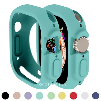 Candy силиконов калъф за Apple Watch Ultra 49mm Smartwatch TPU протектор броня Ултра тънка рамка Cover iwatch 2 Ultra аксесоари