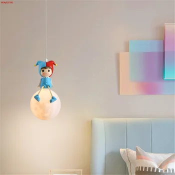 Creative Cartoon Clown 3D Луната висулка светлини Детска спалня Нощно шкафче Магазин за чай Вътрешен домашен декор Висящи осветителни тела Дизайн