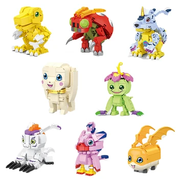Digital Monster Model Building Blocks Brick Kit Digimon Adventure Agumon Garudamon Metal Greymon Figure Set Cartoon Toy Kid Gift