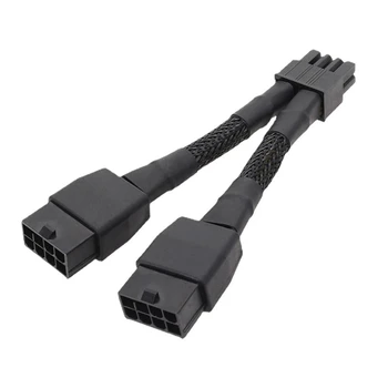 Dual 8Pin към 8Pin захранващ кабел Кабел за захранващ кабел за графична карта за TESLA K80 / M40 / P100 / V1 GPU 10Cm