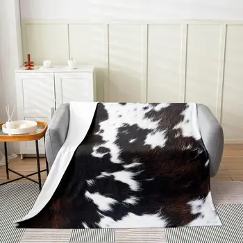 Fur Print All Season Bed Blanket,3D Wildlife Decor Fleece Throw Blanket Wild Animal Flannel Fuzzy Blanket for Kids Boys