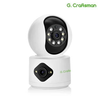 G.Craftsman Два обектива Вътрешна WIFI IP камера 2MP човек хуманоидно проследяване Завъртане Camhi Pro APP PUSH сигурност