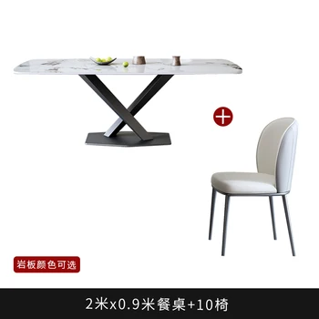Gun сив ярка рок плоча маса за хранене стол италиански минималистичен екстравагантен модерен минималистичен дизайнер маса за хранене