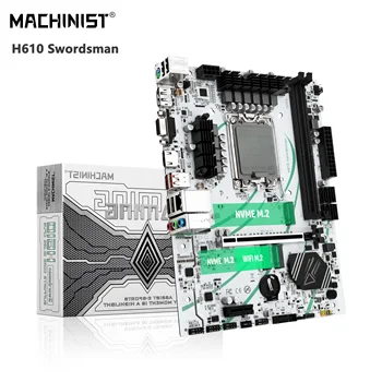 MACHINIST H610 Дънна платка за мечоносец LGA 1700 Поддръжка на DDR4 RAM Memonry SSD M.2 Intel Core 12 13 Gen CPU 12600F 12700F 13600F
