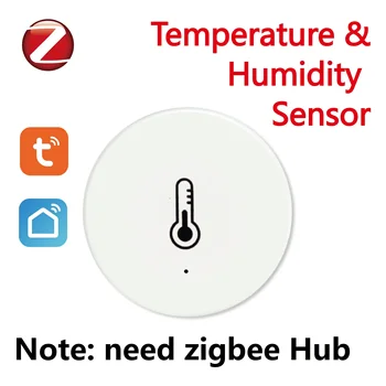 NEW Tuya Smart Zigbee сензор за температура и влажност Вътрешен термометър монитор за домашна работа с Alexa Google Home Assistant