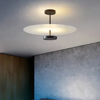 Nordic дизайнер диск висулка лампа творчески хол спалня минималистичен ресторант полилей художествена декорация таван лампа