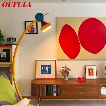 OUFULA карикатура деца етаж лампа цвят геометрия семейна спалня творчество LED декоративна атмосфера