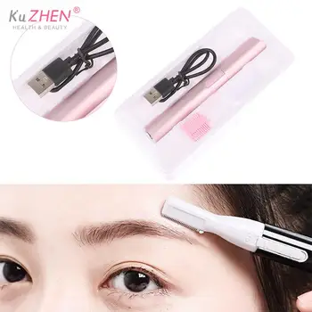 Portable USB акумулаторна мини електрически вежди подстригване коса отстраняване за жени тялото самобръсначка коса острие бръснач епилатор