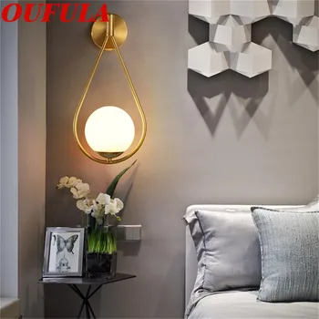 SOFITY месинг вътрешни стенни лампи LED осветително тяло творчески вътрешен декоративен за домашна спалня хол