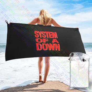 System Of A Down Red Block Letters Logo Бързо суха кърпа отпечатана Удобни Superfine влакна