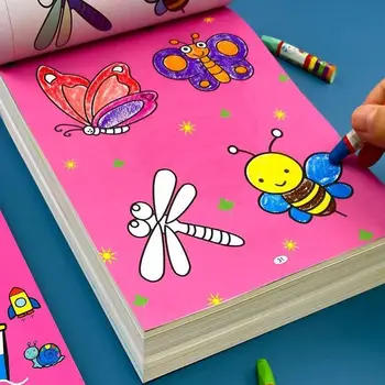 бебе книжка за оцветяване 2-6 години детска градина графити оцветяване картина книга картина книга рисуване комплект малко дете детски колорин
