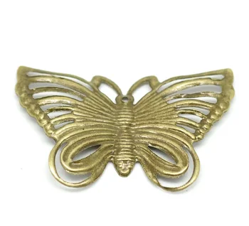 Безплатна доставка-50PCs античен бронз филигран пеперуда декорация DIY обвива конектори декорации констатации 4.3x2.8cm J0007