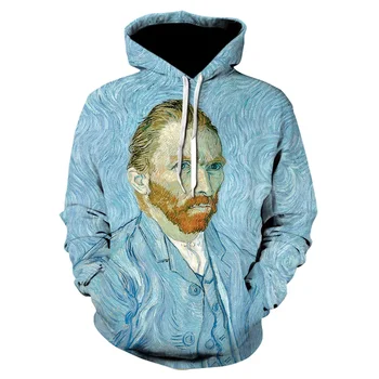 Винсент Уилям Ван Гог живопис качулка 3d печат мъже/жени мода суичъри детски пуловер качулки извънгабаритни унисекс облекло