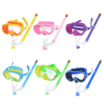Детски детски комплект шнорхел Водолазни маски за шнорхел Очила със сухи шнорхели Tube