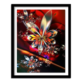Диамантена живопис кръстат бод цвете 5D DIY диамант бродерия кристал ръкоделие Начало декор