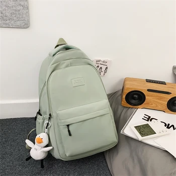 Дизайнерска раница Casual Travel Bagpack Висококачествена задна опаковка Найлонова раница Голям капацитет училищни чанти за тийнейджърки Sac