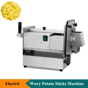  Електрическа машина за нарязване на картофи Търговска напълно автоматична машина за бутане на картофи Машина за производство на пръчки за картофен чипс