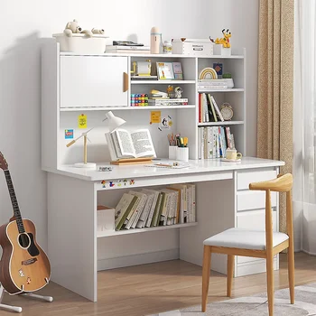 Интегрирано бюро, лавица за книги, студентска спалня, бюро, просто и модерно