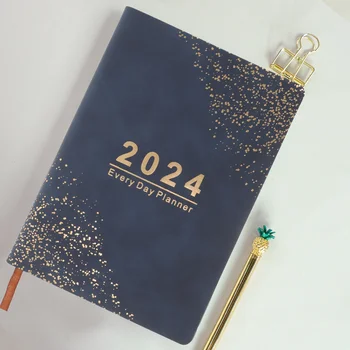 Календар 2024 Книга за дневен ред Офис Бележници Бележник Използване на хартия Дневен плановик Без дата