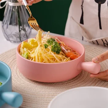 Керамична купа Купички за печене на храна Купа за печене Керамични съдове за ядене Домакински съдове за кухненски съдове Прибори за хранене Ramen Rice