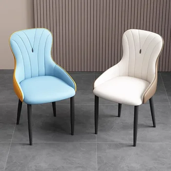 Красиви луксозни столове за хранене Nordic Modern Trendy European Dining Chairs Simple Tapstered Cadeiras De Jantar Furnitures