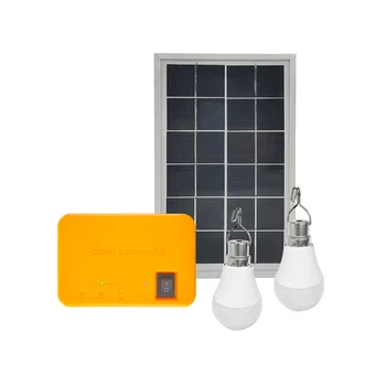Къмпинг слънчева панелна светлина 2 крушки комплект слънчево зарядно енергоспестяваща слънчева светлина външна вътрешна акумулаторна LED светлина (B)