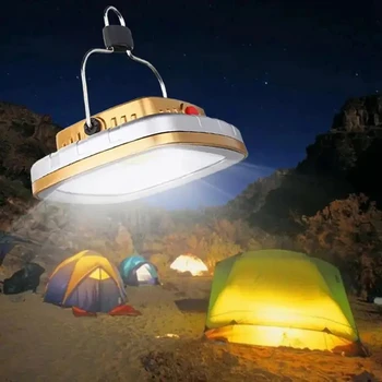 Къмпинг фенери COB слънчева палатка лампа преносим USB акумулаторна батерия аварийна лампа висящи кука светлина за градински риболов екскурзия