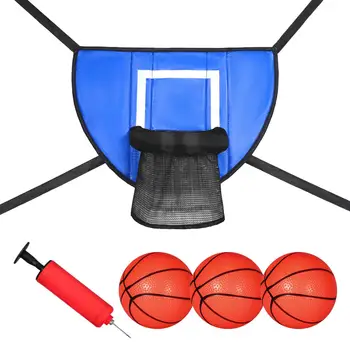 Мини батут баскетболен обръч, включително малък баскетбол лесен монтаж батут приставка аксесоари за деца