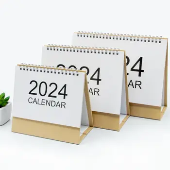 Многофункционален настолен хартиен календар Полезно Годишно 2024 Планировчик Планировчик Домашен декор Организатор на дневния ред Домашен офис