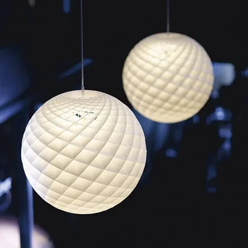 Модерна LED висулка светлина кръгла бяла висяща полилей лампа за спалня трапезария хол Kichen декорация окачване светлина