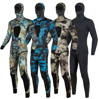 Неопренов камуфлажен костюм за мъже, Оборудване за сърф водолазен костюм, Подводен риболов, Подводен риболов, Облекло за кайтсърф, Мокър костюм 3M