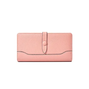 Нова дамска дълга чанта Pu чист цвят проста панделка декоративна чанта многофункционална чанта с голям капацитет