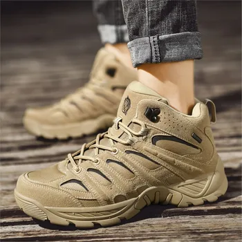 Обувки за мъже 2023 Есен Нови тактически военни бойни ботуши Външни туристически обувки Зимни нехлъзгащи се мъжки пустинни ботуши Мъжки ботуши