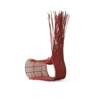Персонализирани градинска мебел, артистичен диван, творчески столове от ратан в хотел, имитация на ратанови тъкани маси и столове