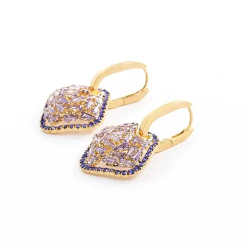 Премиум кристални диамантени обеци с френски лек луксозен дизайн и темперамент Дамски персонализиран корейски подарък за бижута