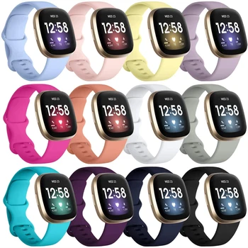 Силиконова каишка за Fitbit Versa 3 Лента за часовник Мек смарт часовник Correa спортна гривна Fit bit Versa 4 Sense Watchband Аксесоари
