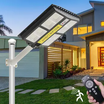 Слънчева интегрирана улична лампа Високомощна домакинска LED супер ярка градинска лампа Пътно осветление Водоустойчива улична лампа