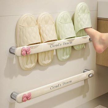  Стойка за чехли за баня, стенна тоалетна врата, неперфорирана за съхранение на обувки и дренаж Аксесоари за шкафове за съхранение